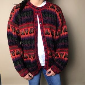 🦙 100% Alpaca Artesian Los Incas Cardigan Sweater